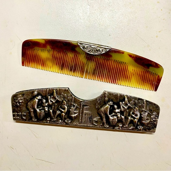 VINTAGE Hans Jensen Silver Plate Comb Holder - Picture 2 of 3